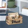 Organizer per Posta in Legno Portalettere 26x10x12 Cm Cassetta Postale