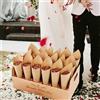 Scatola Porta Coriandoli a Cono, Vassoio, Petali di Carta, Fiori Secchi,