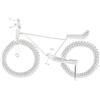 Scultura giocattolo in metallo stile retrò fatta a mano a forma di bicicletta,