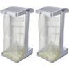 keeeper Supporto per Sacchi della Spazzatura con Scomparto Integrato, 60-120 L, Ole, Grigio (Argento/Antracite) (Confezione da 2)