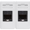 Gewiss GW20271, Presa Rj45, 4 Coppie, Categoria 5E, Utp, Toolless, 1 Modulo, System White (Confezione da 2)