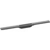 hansgrohe RainDrain Flex - set di canalina doccia accorciabile, canale di drenaggio 800 mm, scarico a pavimento della doccia, cromo nero spazzolato