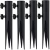 4 Paletti for torcia Acciaio per for giardino per Luci for punte da per for