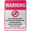 di sicurezza piscina impermeabile no salti o immersioni metallo 30x20 c