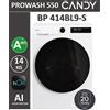 CANDY LAVATRICE 14 KG 1400 GR A-30% INVERTER VAPORE ProWash550 CANDY BP414BL9-S