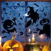 NQEUEPN 9 Fogli Adesivi per Finestre Halloween Vetrofanie decorazioni finestra streghe