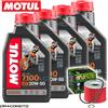 Motul Kawasaki Eliminator 900 1985-1986 Tagliando Olio Motul 7100 20W-50 4T 4 litri...