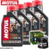 Motul Yamaha XV 950 2014- Tagliando Olio Motul 7100 20W-50 4T 4 litri filtro