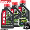 Motul Suzuki LT-A 700 X King Quad 2005-2007 Tagliando Olio Motul 5100 4T 10W-40 3 l...