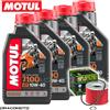 Motul Triumph Thunderbird 900 1994-2000 Tagliando Olio Motul 7100 4T 10W-40 4 litri...