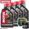 Motul Ducati Multistrada 620 Dark 2005-2007 Tagliando Olio Motul 7100 4T 10W-40 4 l...