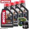 Motul Kawasaki ZZR 1400 2011- Tagliando Olio Motul 7100 20W-50 4T 4 litri filtro
