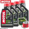 Motul Triumph Daytona 900 Super 3 1993-1996 Tagliando Olio Motul 5100 4T 10W-40 4 l...