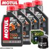 Motul Kawasaki ZZR 1400 2011- Tagliando Olio Motul 7100 4T 10W-40 4 litri filtro