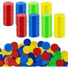 Xzmcat 400 Fiches Poker, 4 Colori da Giochi di Carte Fiche in Plastica | 0,98" Gettoni