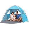 Wolfwise Tenda da Spiaggia UPF 50+ per Famiglia, Riparo Solare Anti-UV con 3 Fin