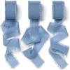 AOKSUNOVA Nastro in Chiffon Blu 2,5 cm x 18,9 m per Regali | Nastro chiffon morb