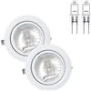 Alpha Elettronica oniroview Set di 2 faretti con lampada alogena da incasso per mobili,