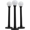 Lionel Electric O Gauge Model Train Accessories, Black Globe Street Lamps, Set o