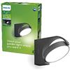 Philips LED Mimosa, Lampada da Parete LED da Esterni, Luce Bianca Fredda, Testa