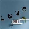 4 Pieces Scritta LOVE Gatti Nero Opaco Scritta Murale Minimalista