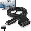 Vegena Convertitore SCART a HDMI, Adattatore SCART con Uscita HDMI per TV, HDTV,