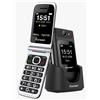 Funker C250 Comfort Power 4G Telefono cellulare con coperchio per anziani, base
