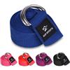 AQF Cinghia Yoga 1.8M/2.4M/3M, 100% Puro Cotone Cintura con D Fibbia | Cotone Re