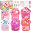 TEBOKHAD Fluffy Butter Kit Slime, 6 Confezioni Slime Kit, Soft and Stretchy, Kit