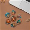 7x Dadi Acrilici Bar Giocattoli D4 D8 D10 D12 D20 per Giochi di Carte MTG