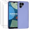 MEMELOKA Cover per Fairphone 4 + 3 Pezzi Pellicola in Vetro Temperato, Custodia