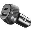 Cellularline - Caricabatterie da Auto per Accendisigari 12/24V con Presa USB-C e