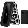 artfone F20 Nero - Telefono Cellulare per Anziani丨GSM Flip Telefoni Cellulari co