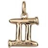 Uno de 50 Charm placcato oro 18k a forma di segno gemelli