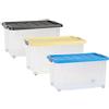 Axentia 235874 Unibox - Scatola multiuso 60 x 40 x 34 cm 55 litri, con coperchio e ruote