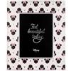 VALENTI & CO. - Disney Mickey e Minnie - Cornice legno 18x24 cm - Portafoto da tavolo con dettagli in argento - Idea Regalo Neonato o Regalo Battesimo - Cornice foto per cameretta bambini