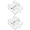 SG Store 2 Pezzi 820474096 Piedino Per Cerniera Invisibile Trasparente A S