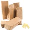 Logbuch-Verlag Sacchetti fondo quadro kraft 25 pezzi: bustine carta marrone per tè caffè s