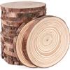 ilauke 16 dischi in legno naturale 11-12 cm dischi rotondi in legno grezzo