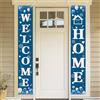 Koliphy Welcome Home Deco Blu Argento Benvenuto a Casa Porta Striscione De