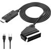 Meiriyfa Convertitore SCART a HDMI 1080P HD Adattatore VGA Stereo TV