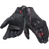 DAINESE - Karakum Ergo-Tek Magic Connection Gloves, Guanti da Moto Estivi, Guanti da Uomo Tessuto Ventilato ed Elasticizzato, Palmo in Pelle, Protezioni sulle Nocche, Nero/Nero, S