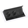 Evoline Flip Top Push S - Presa da incasso a 2 prese con USB A & USB C, 230 V - 3500 W, colore: Bianco