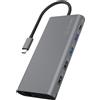‎RaidSonic Technology GmbH ICY BOX USB-C Docking Station (11-in-1) Triple Monitor 2 HDMI and 1 DP , Laptop