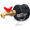 Adattatore per ibc Tote Lock Cam 2 Pollici con Rubinetto in Ottone per Serbatoio