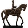 Statuetta Equestre Effetto Bronzo Statua Equestre Elegante per Ufficio,