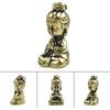 Statua statuine Buddha Guanyin ottone massiccio ornamento collezione