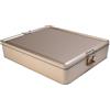 Scatole Portaoggetti Rettangolari in Metallo Finitura Argento 30x20x6,5cm Impila