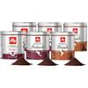ILLY - 6 Barattoli da 125 Grammi di Caffè Macinato Assortite, Degustazione Monoa