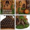 per for lampada per for solare per for casa Resina Marrone 14x11,5x16,5cm per